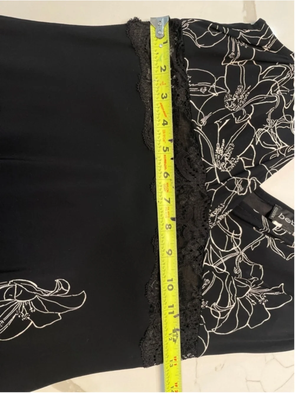 bebe Floral Silk Midi Dress Lace Babydoll Empire Waist Whimsygoth Cocktail S - Picture 9 of 11